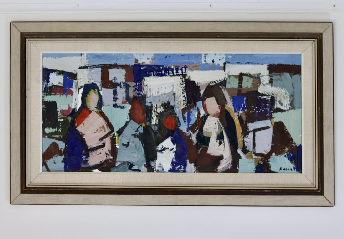 Gösta Falck, People, 1960s-1970s, Oil on Canvas, Framed - 9