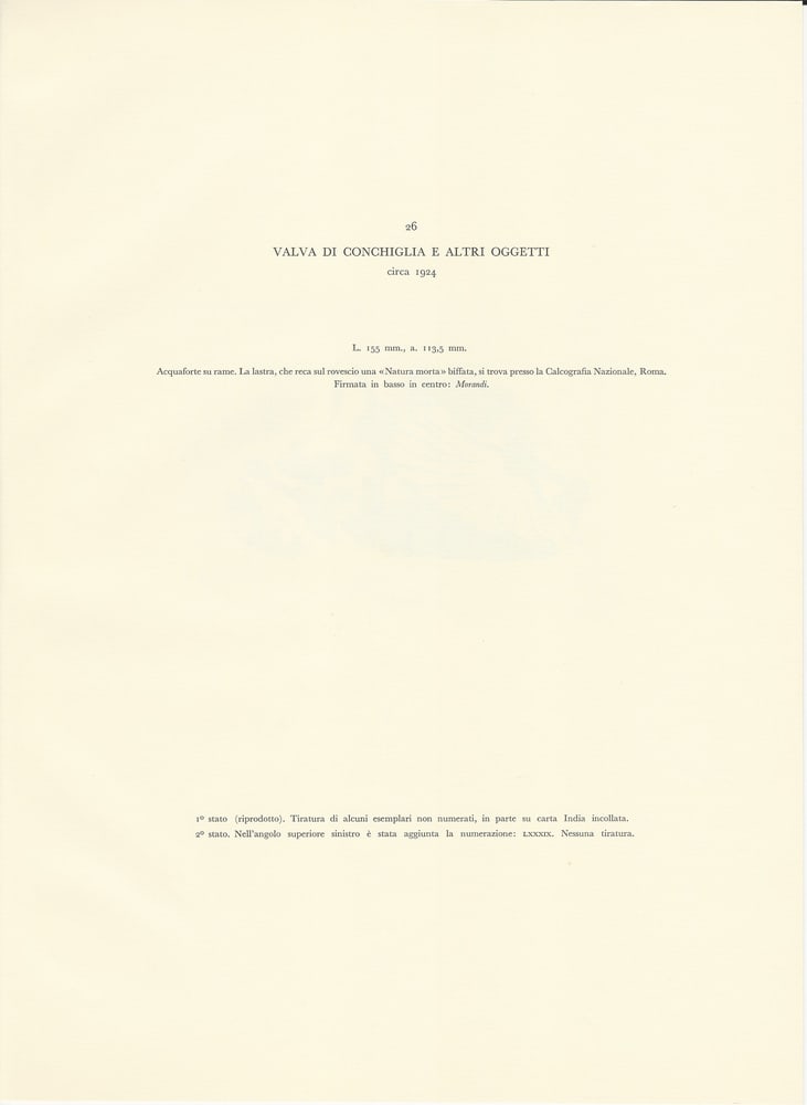 Giorgio Morandi, Shell Valve, 1957, Lithograph - 3