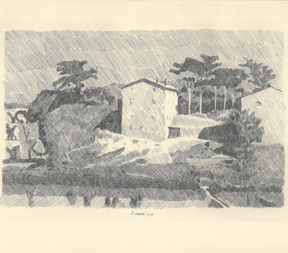 G. Morandi, Campiaro Houses in Grizzana, Paper - 2