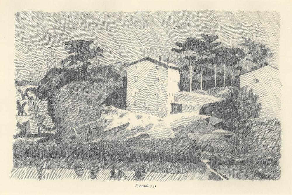 G. Morandi, Campiaro Houses in Grizzana, Paper - 3
