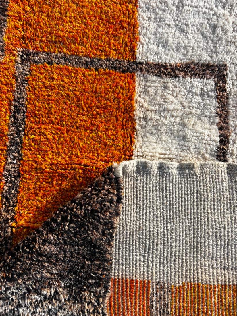 Moroccan Mrirt Beni Ouarain Wool Rug, 1990 - 10