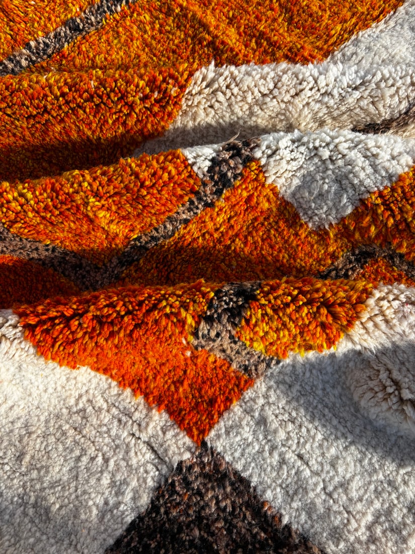 Moroccan Mrirt Beni Ouarain Wool Rug, 1990 - 3