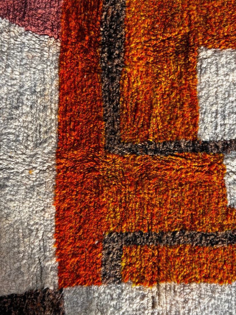 Moroccan Mrirt Beni Ouarain Wool Rug, 1990 - 4