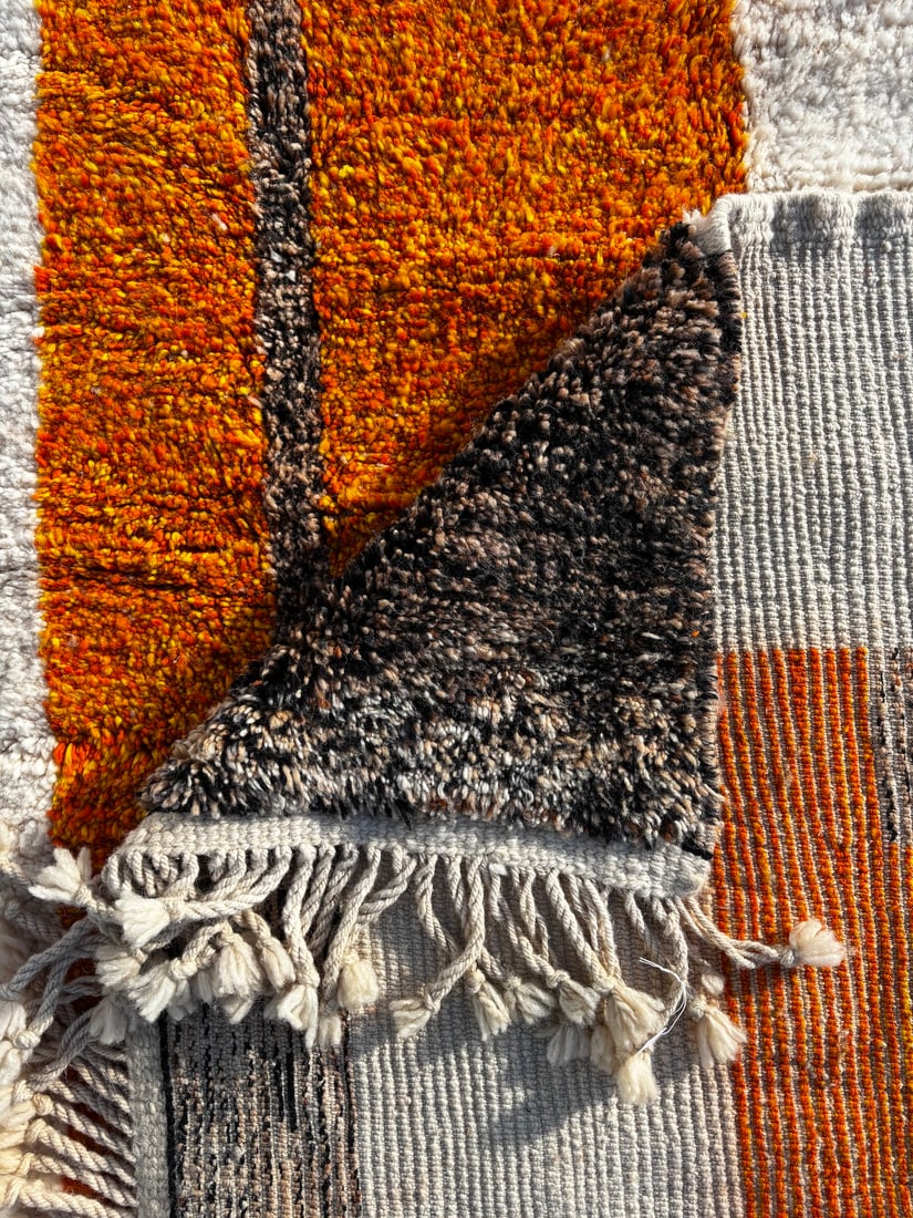 Moroccan Mrirt Beni Ouarain Wool Rug, 1990 - 5