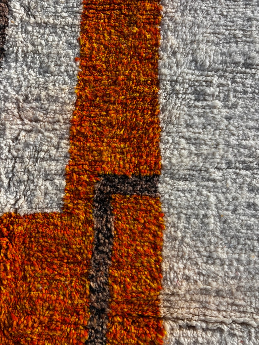 Moroccan Mrirt Beni Ouarain Wool Rug, 1990 - 8