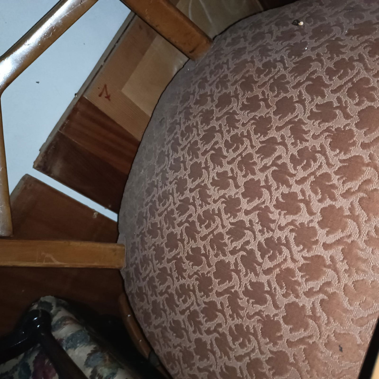 Wood and Fabric Dining Chairs, 1950s, Set of 4 - 19