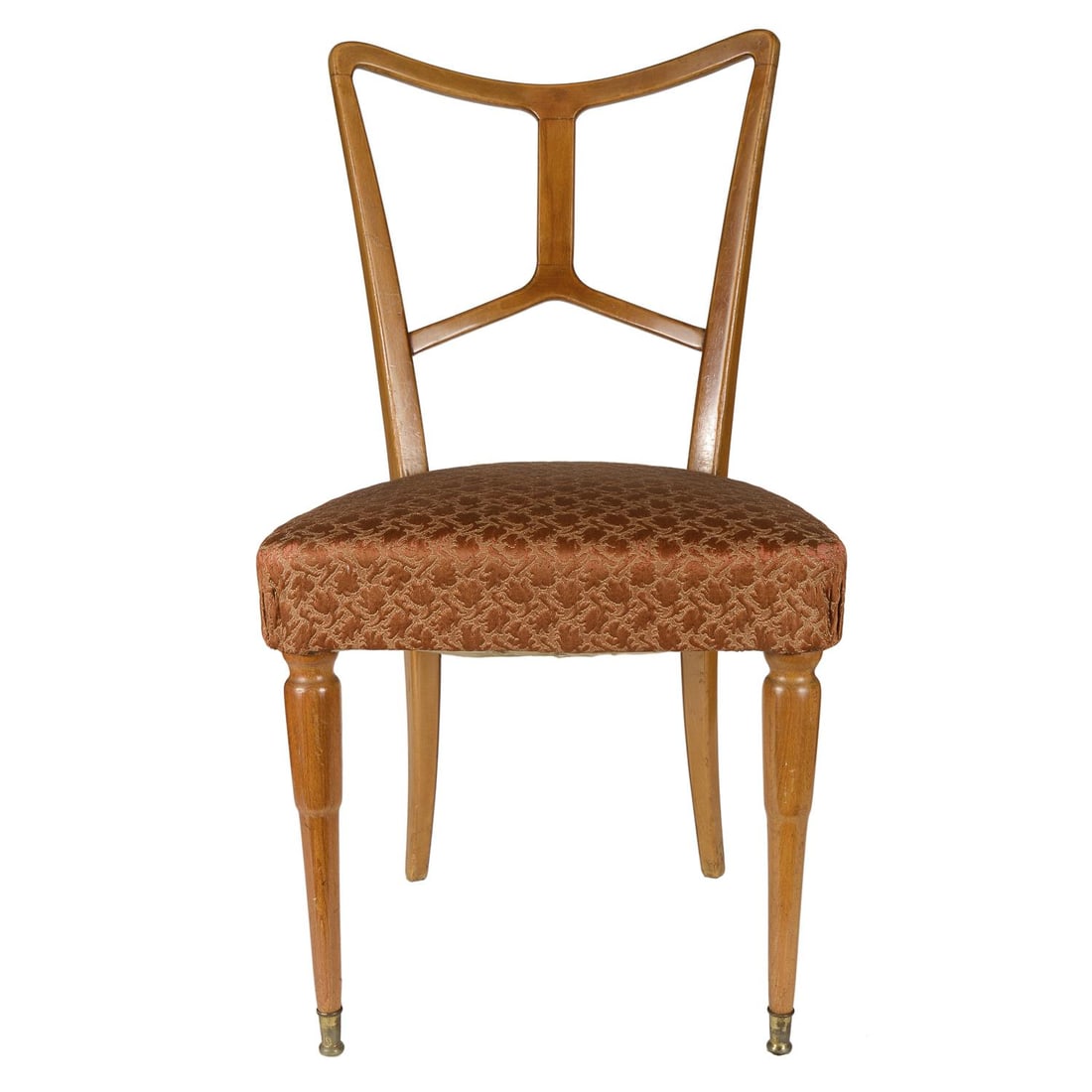 Wood and Fabric Dining Chairs, 1950s, Set of 4 - 6