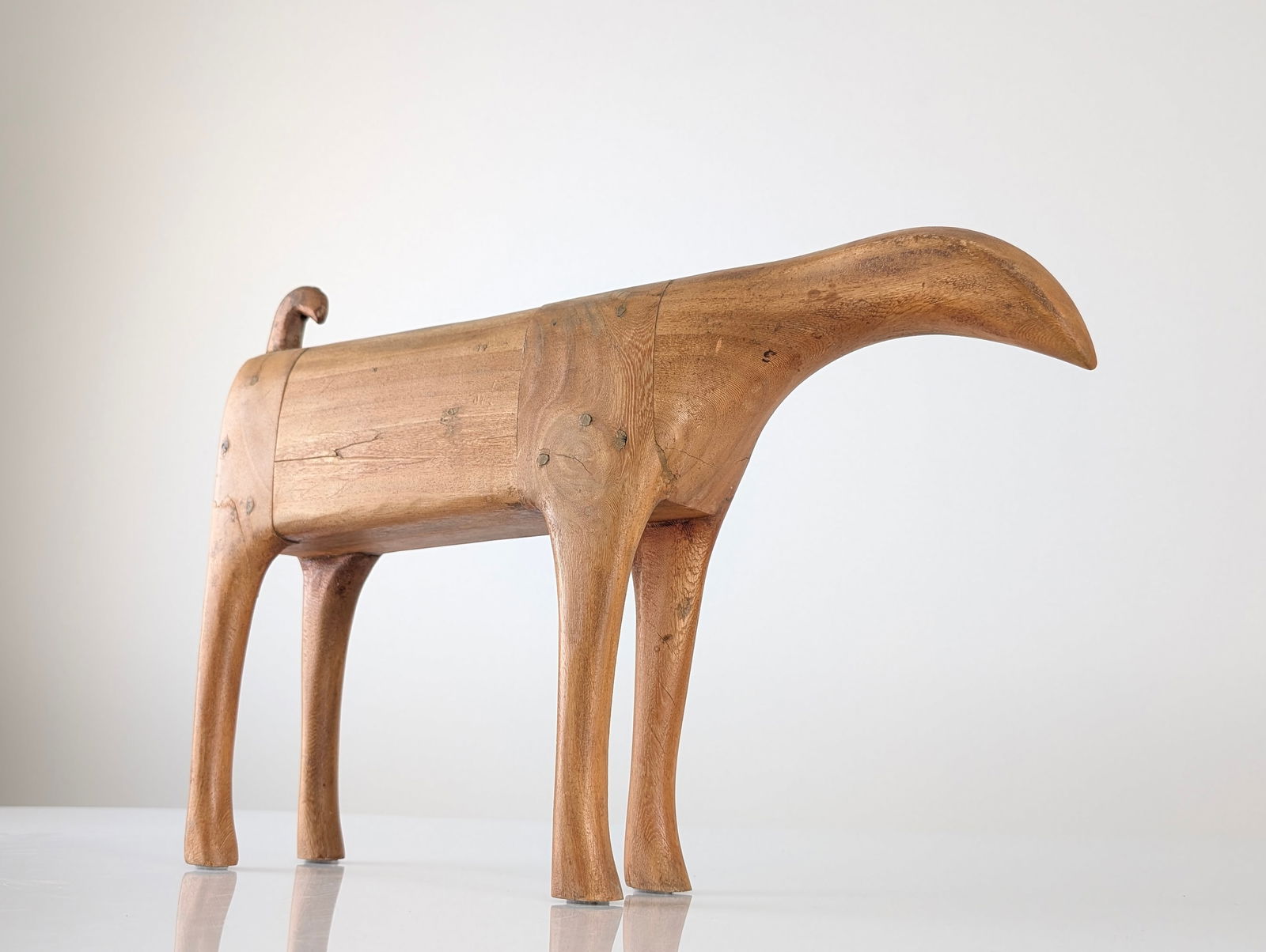 Mid-Century Abstract Wood Animal Sculpture, 1960s - 13