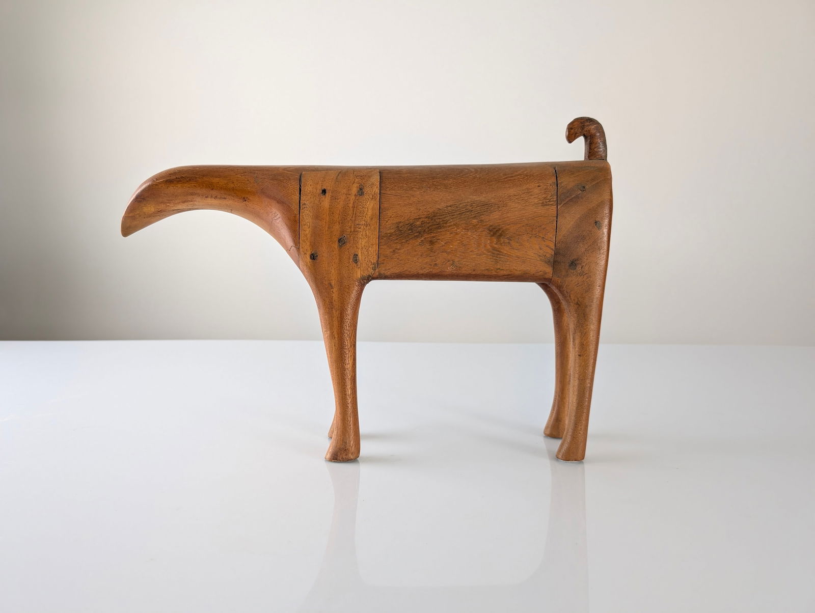 Mid-Century Abstract Wood Animal Sculpture, 1960s - 14