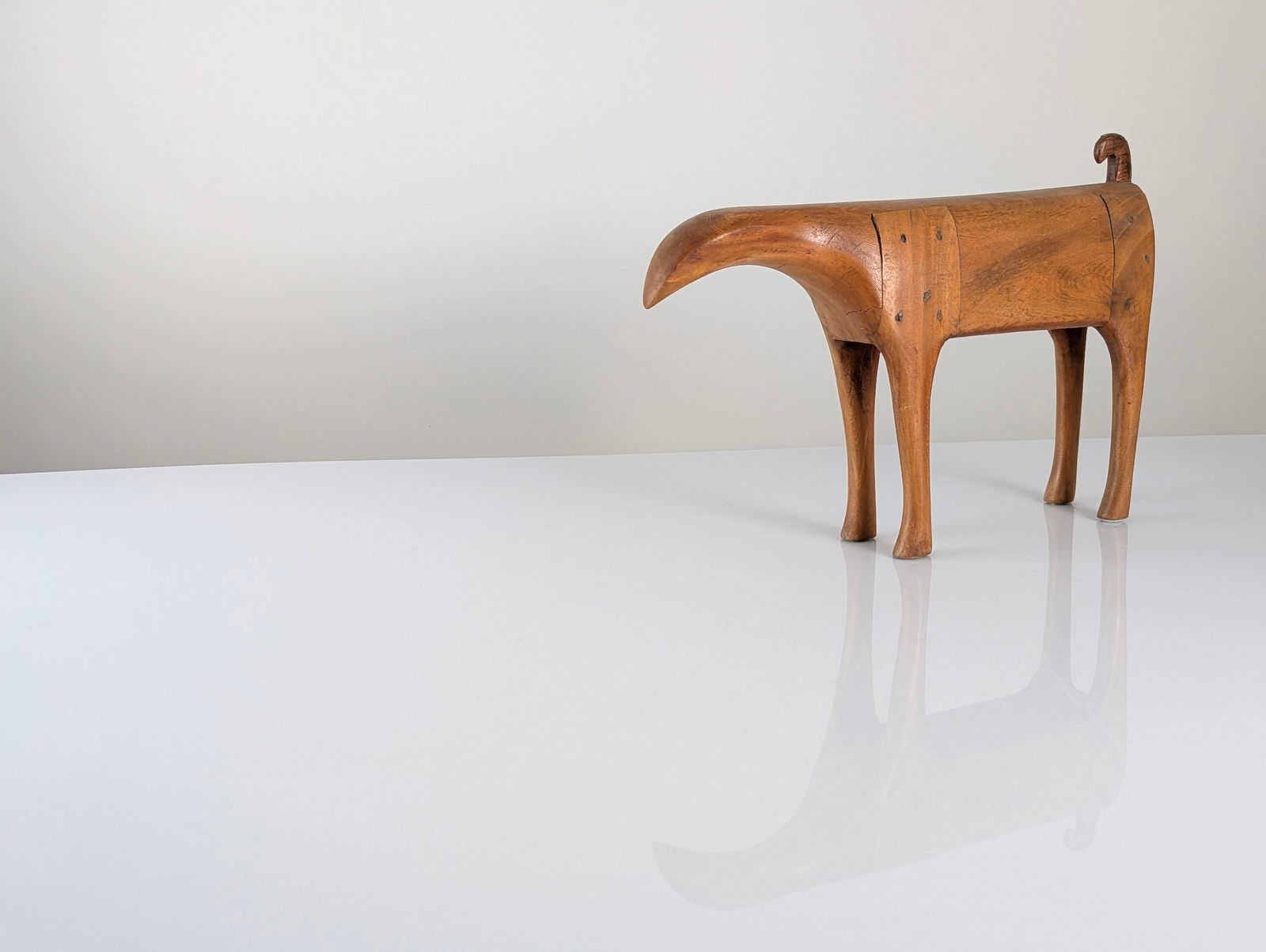 Mid-Century Abstract Wood Animal Sculpture, 1960s - 5