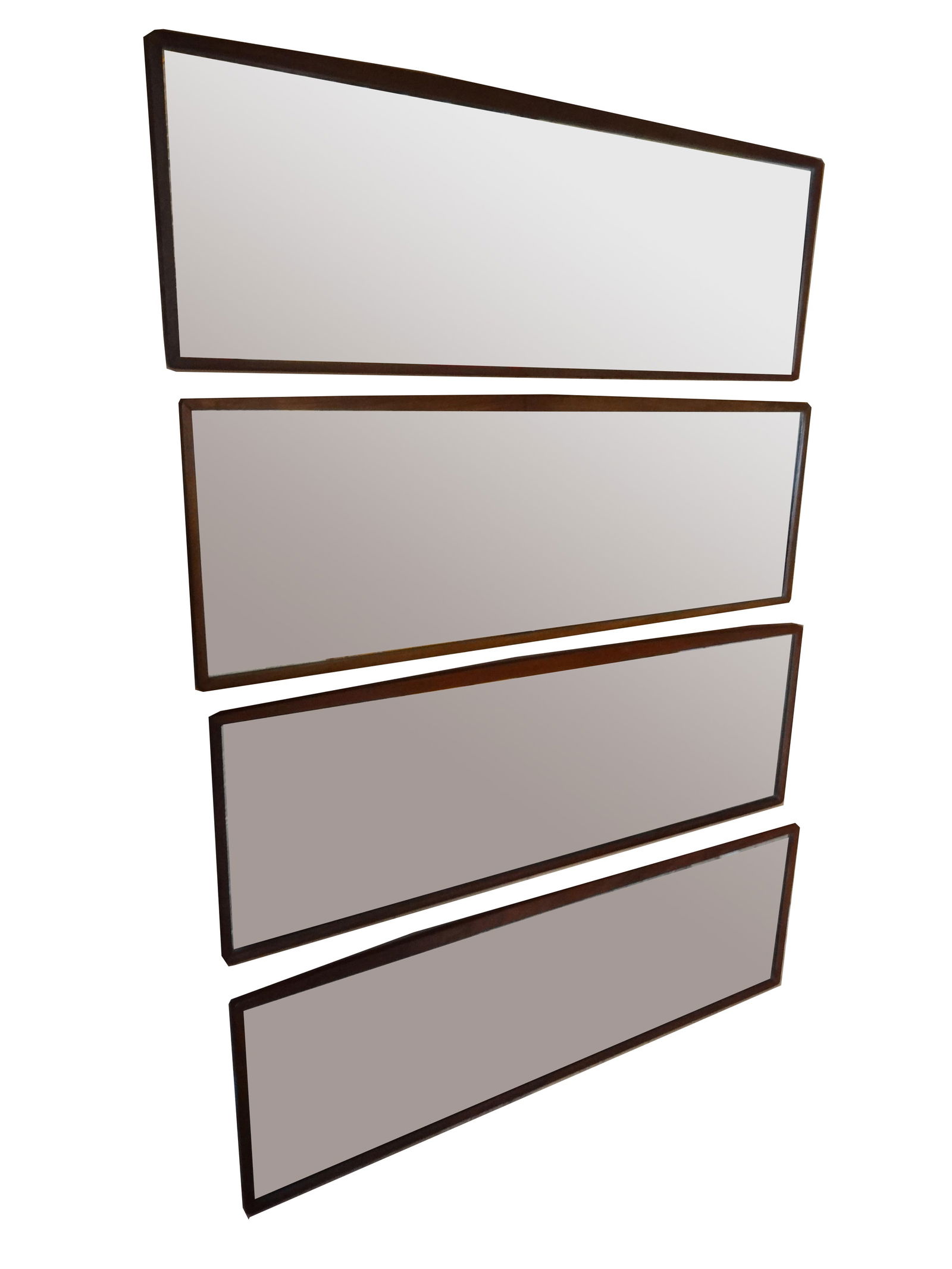 Large Horizontal Teak Mirror, 1960s (1 of 8)