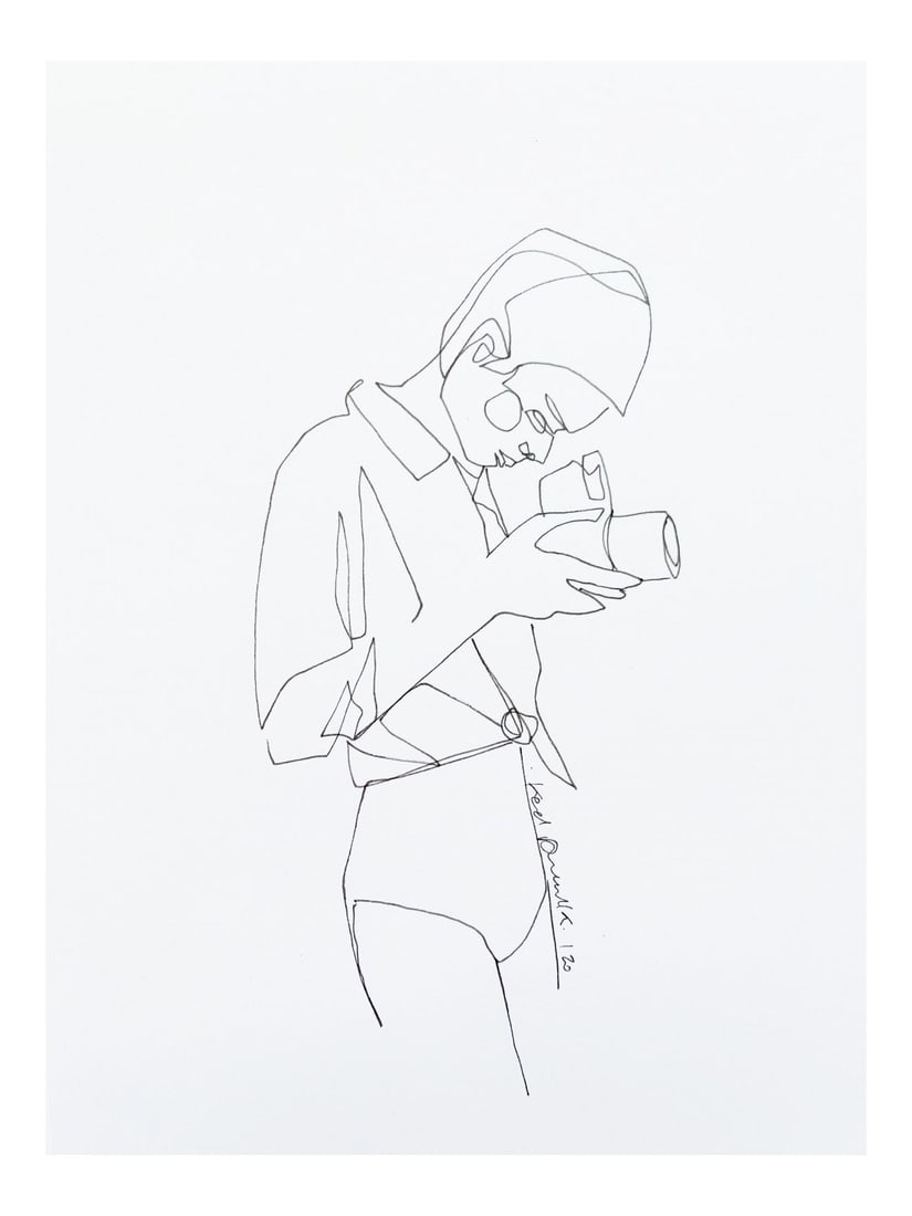 Karol Drzewiecki, Untitled, 2020: Original drawing. Signed. Not framed. Born in 1987, Karol Drzewiecki is a Polish artist. He studied at the Academy of Fine Arts of Poznan in the graphic and visual communications department. In 2011,