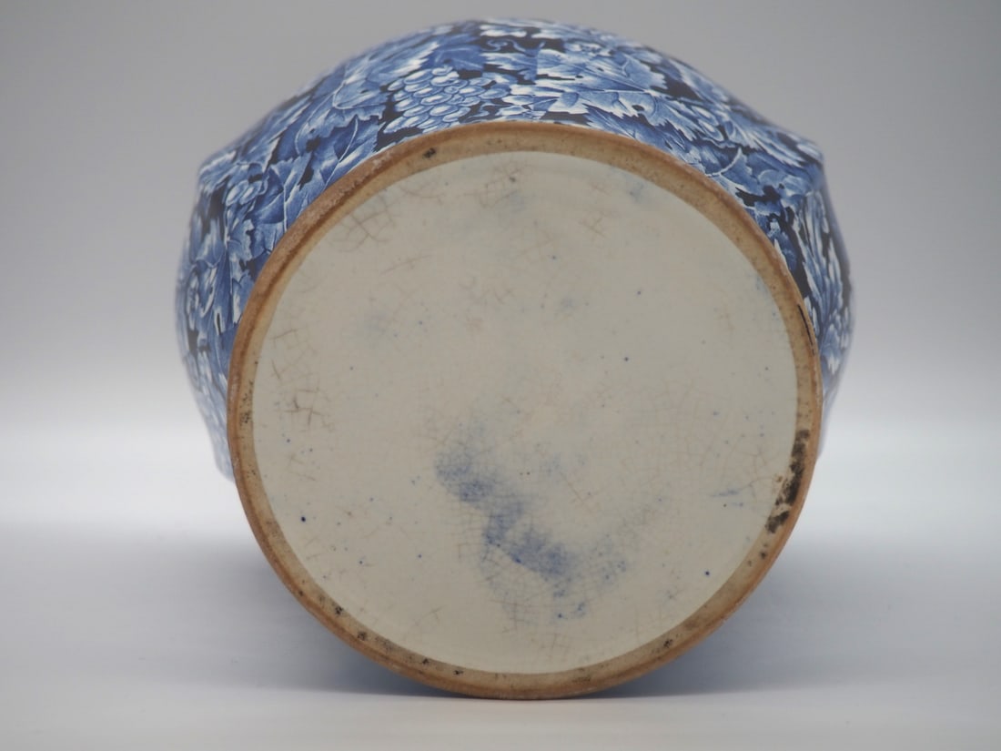 Blue Flintware Vase Grape for Rörstrand, 1920s - 10