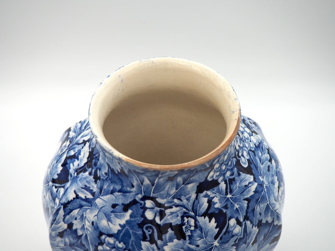 Blue Flintware Vase Grape for Rörstrand, 1920s - 9