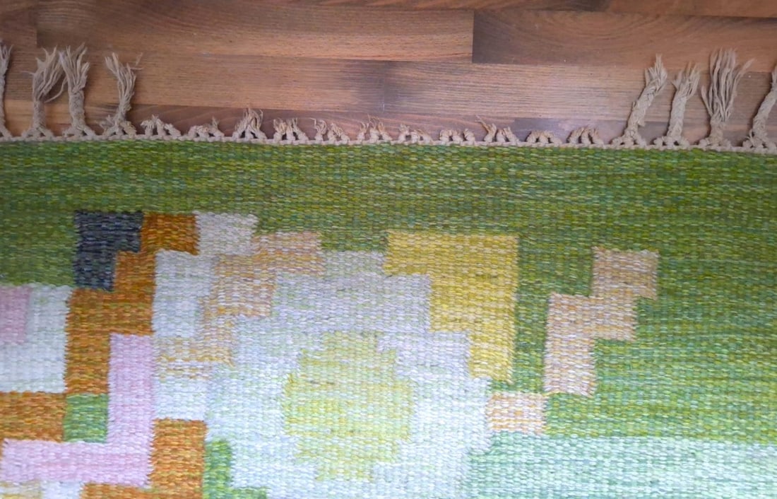 Large Rölakanan Wool Rug by Ingegerd Silow, 1960s - 10