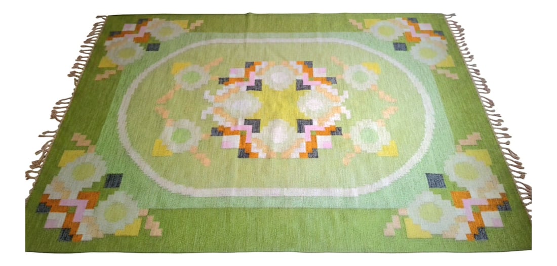 Large Rölakanan Wool Rug by Ingegerd Silow, 1960s (1 of 10)