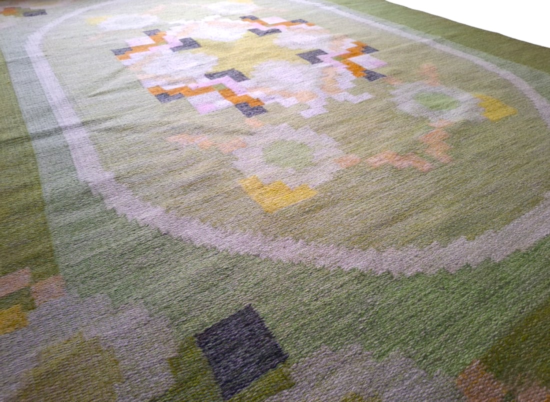Large Rölakanan Wool Rug by Ingegerd Silow, 1960s - 2