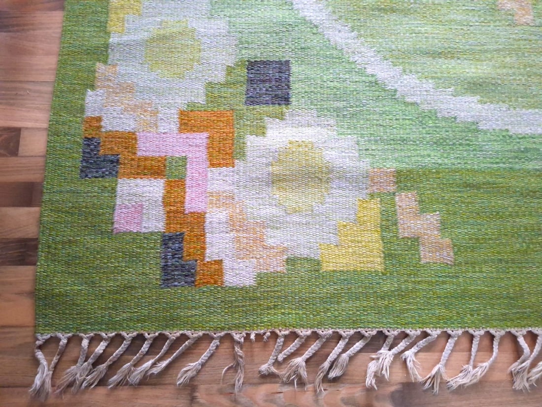 Large Rölakanan Wool Rug by Ingegerd Silow, 1960s - 9