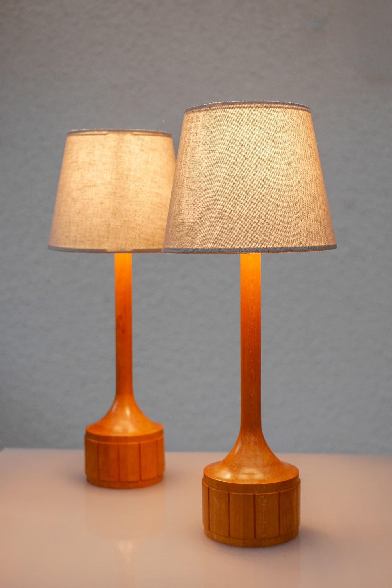 Scandinavian Oak Table Lamps from Elpe, Set of 2 - 2