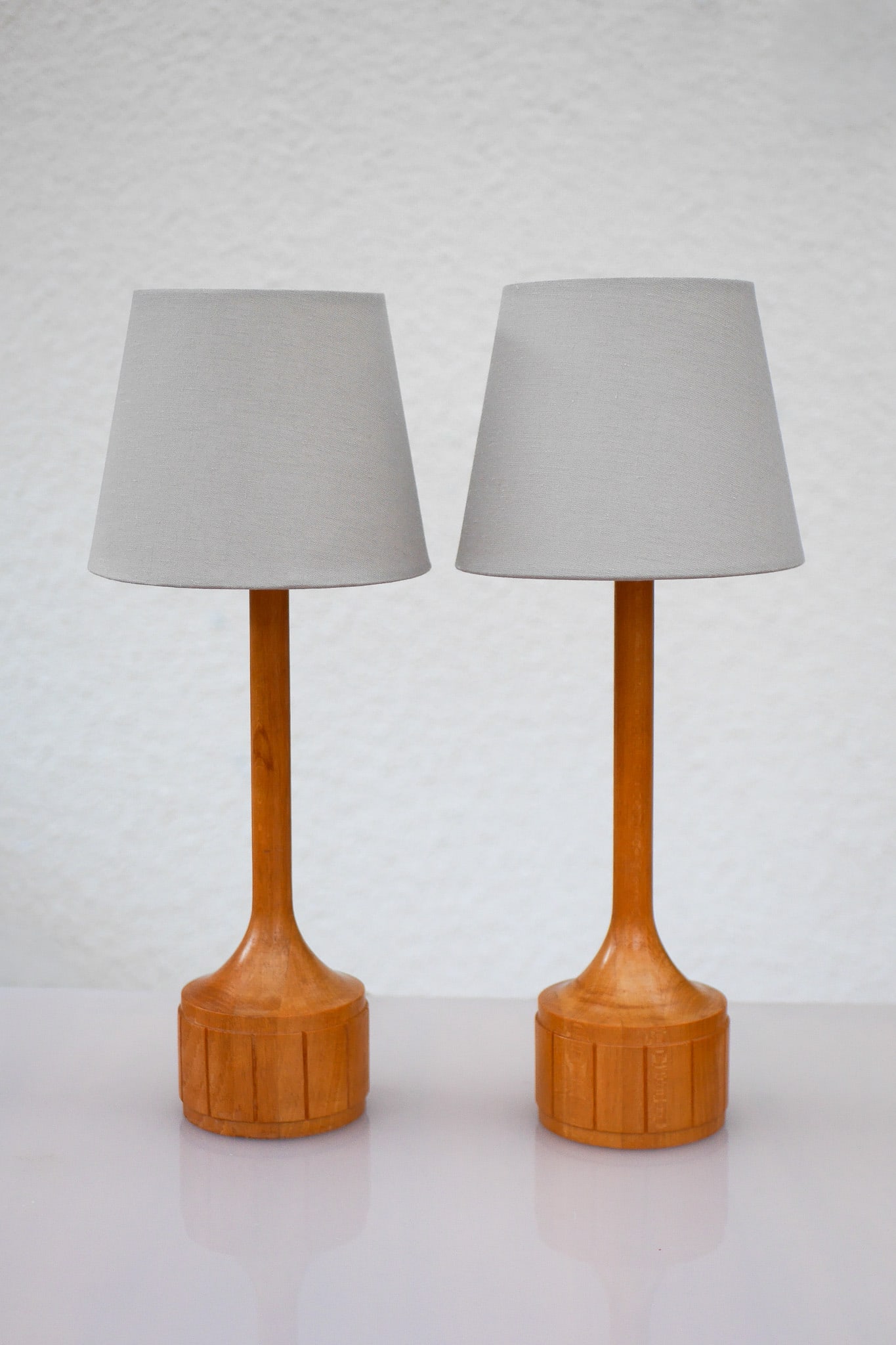 Scandinavian Oak Table Lamps from Elpe, Set of 2 - 3