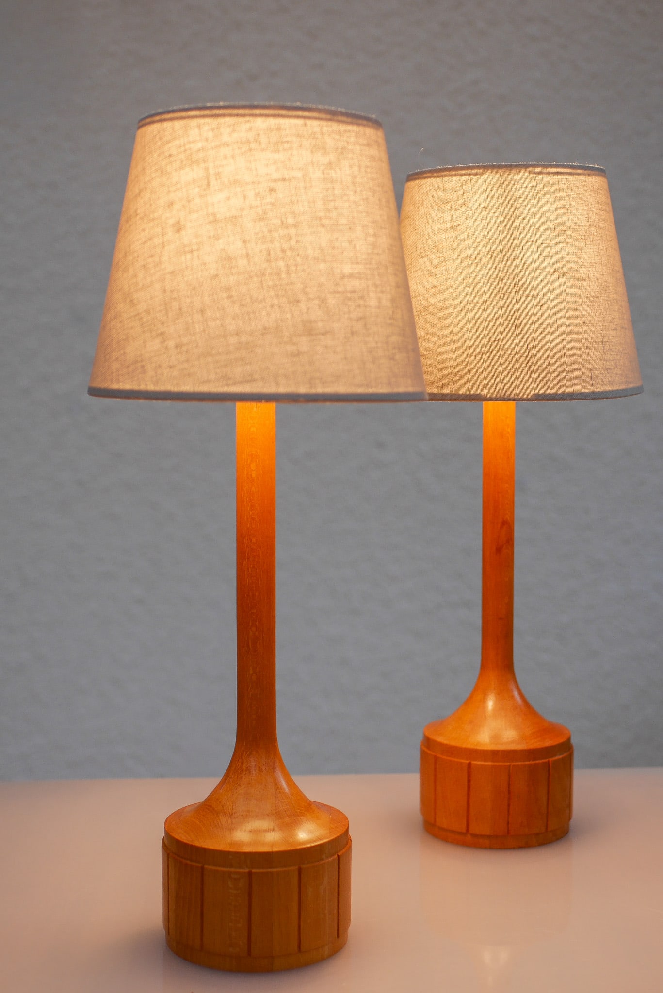 Scandinavian Oak Table Lamps from Elpe, Set of 2 - 6