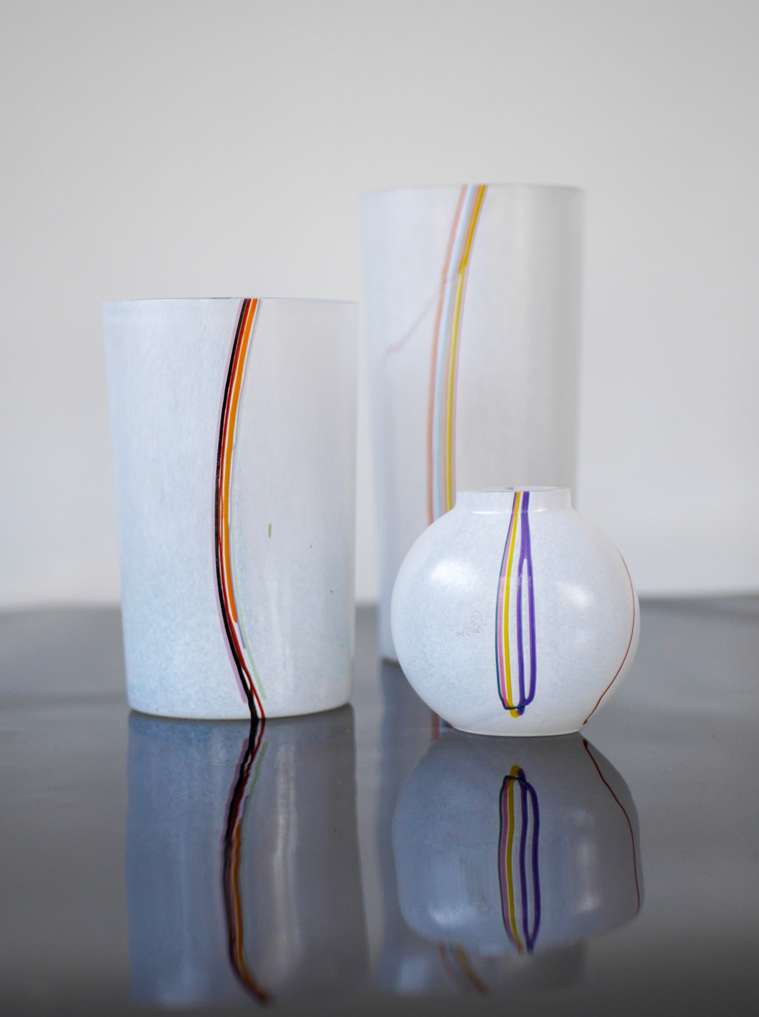 Glass Vases by Vallien for Kosta Boda, Set of 3 - 7