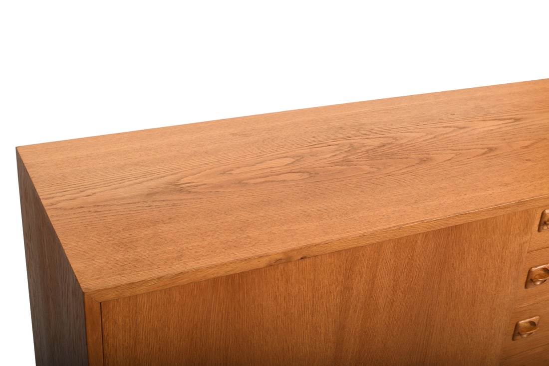 Danish Sled Leg Sideboard in Oak, 1960s. - 7