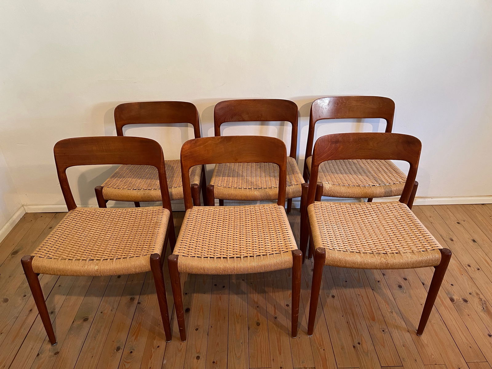 Teak Dining Chairs by Niels Otto Møller, Set of 6 - 2