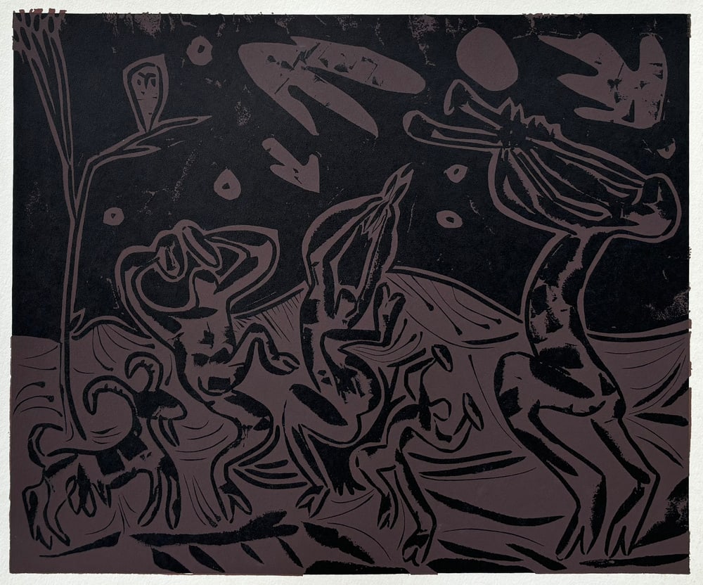 Picasso, Danse Nocturne Avec un Hibou, 1962, Paper - 2