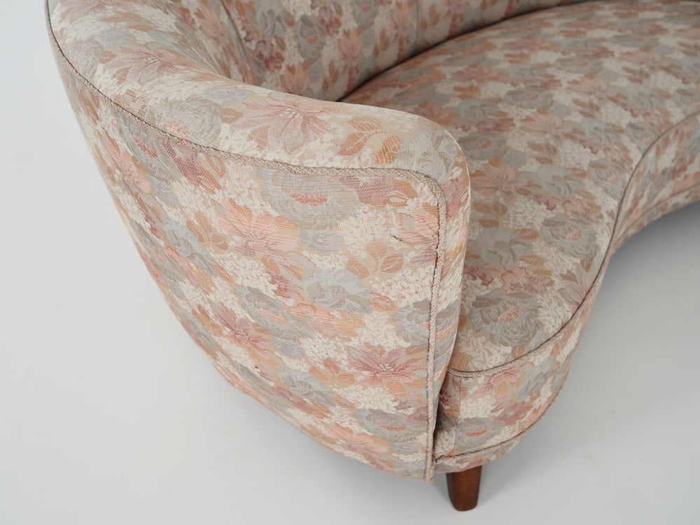 Danish Solid Beech Banana Sofa, 1970s - 12