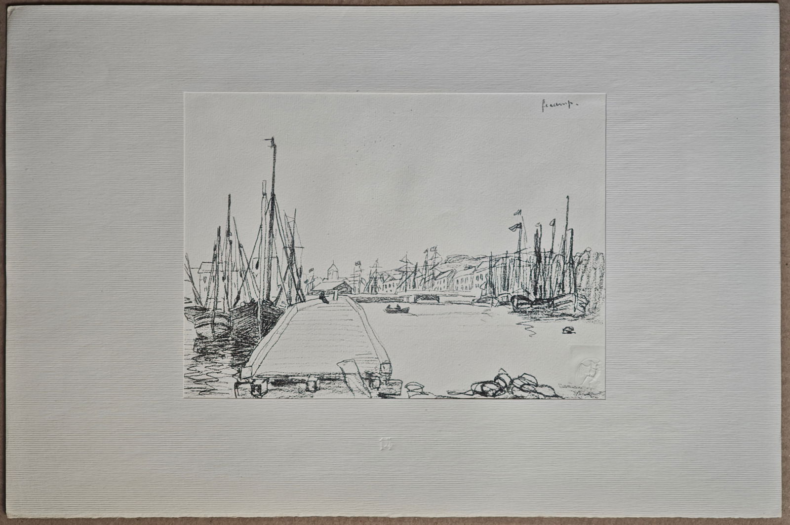 Claude Monet, Inner Harbor of Fécamp, 1918, Paper - 2