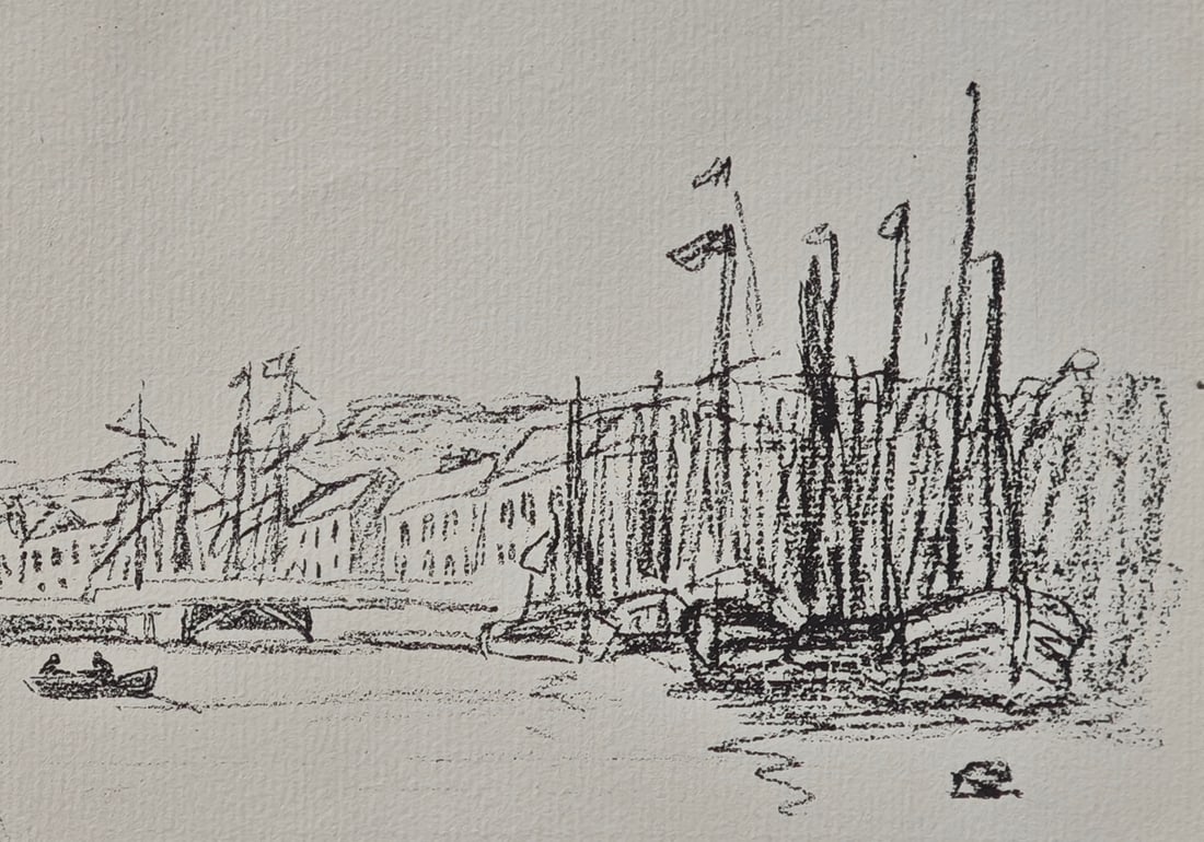 Claude Monet, Inner Harbor of Fécamp, 1918, Paper - 4