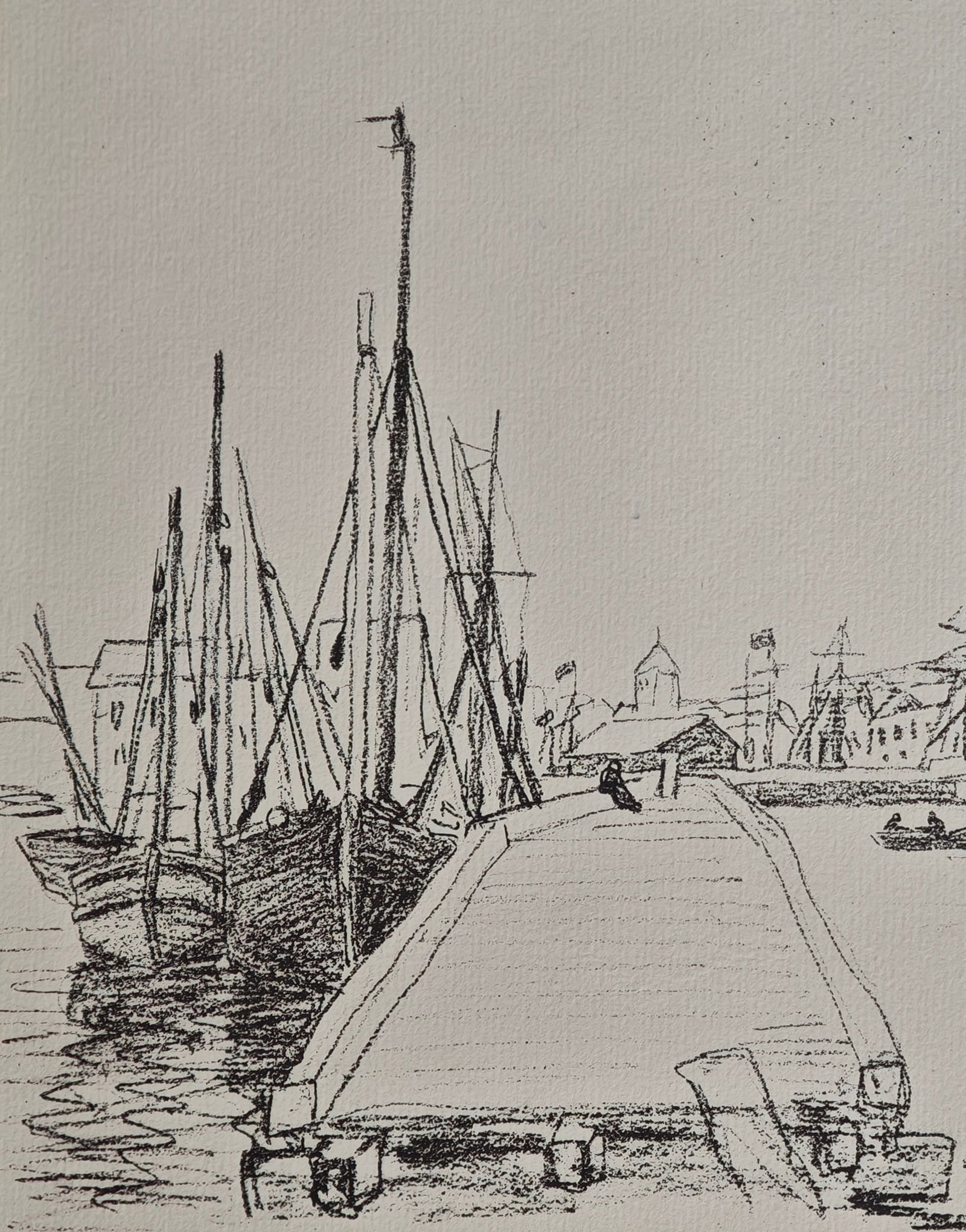 Claude Monet, Inner Harbor of Fécamp, 1918, Paper - 5