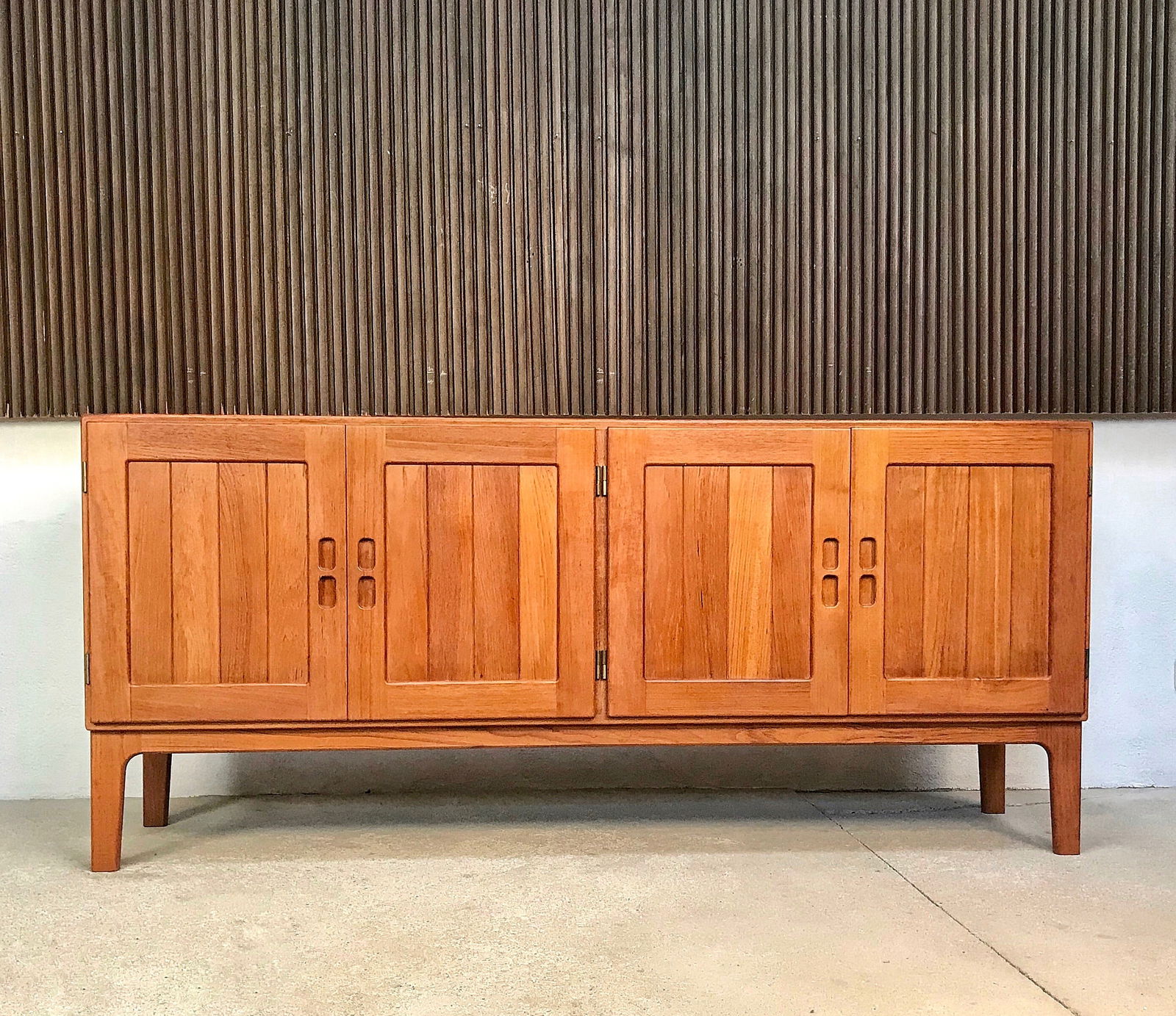 Vintage Danish Solid Teak Sideboard, 1960s - 11