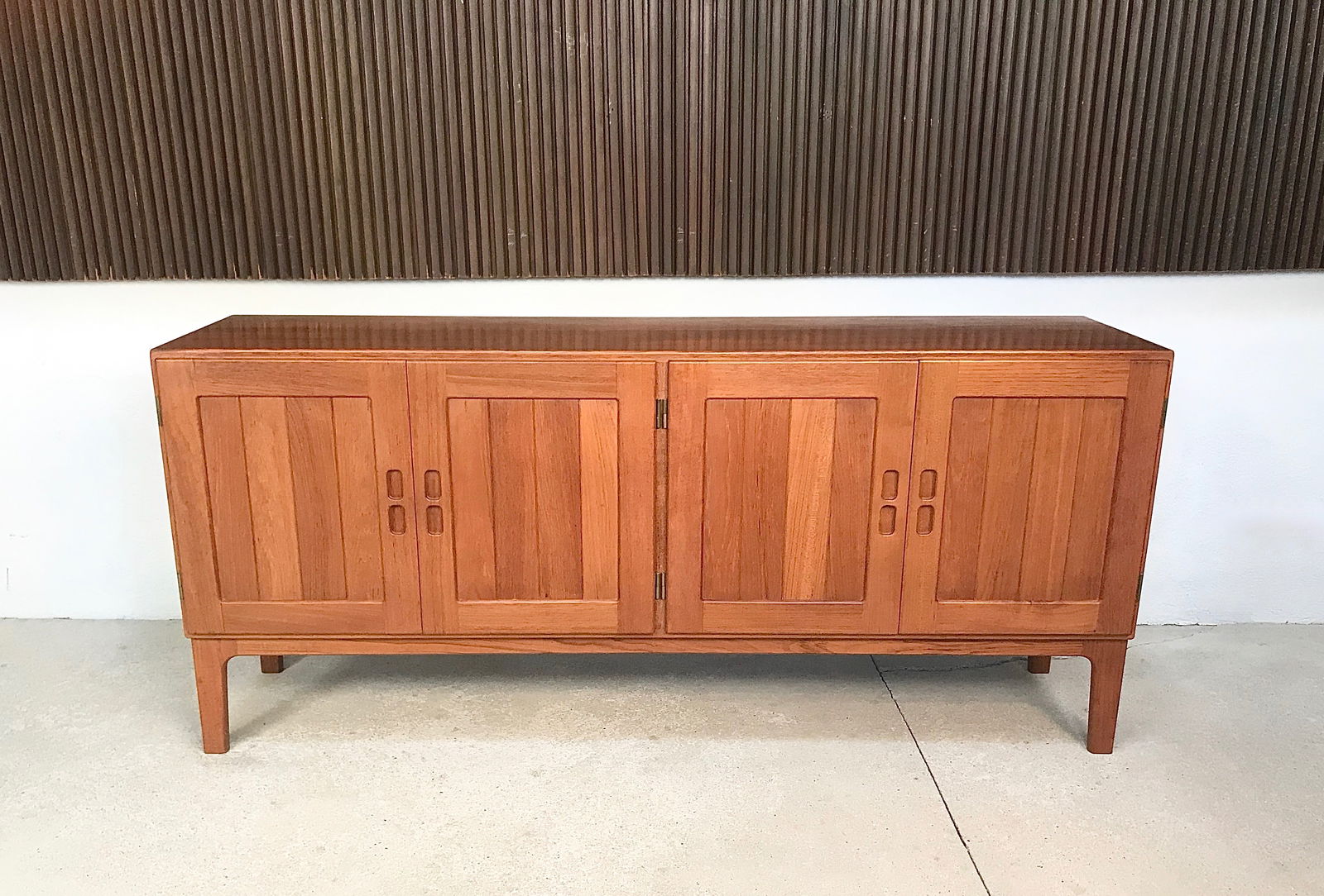Vintage Danish Solid Teak Sideboard, 1960s - 15