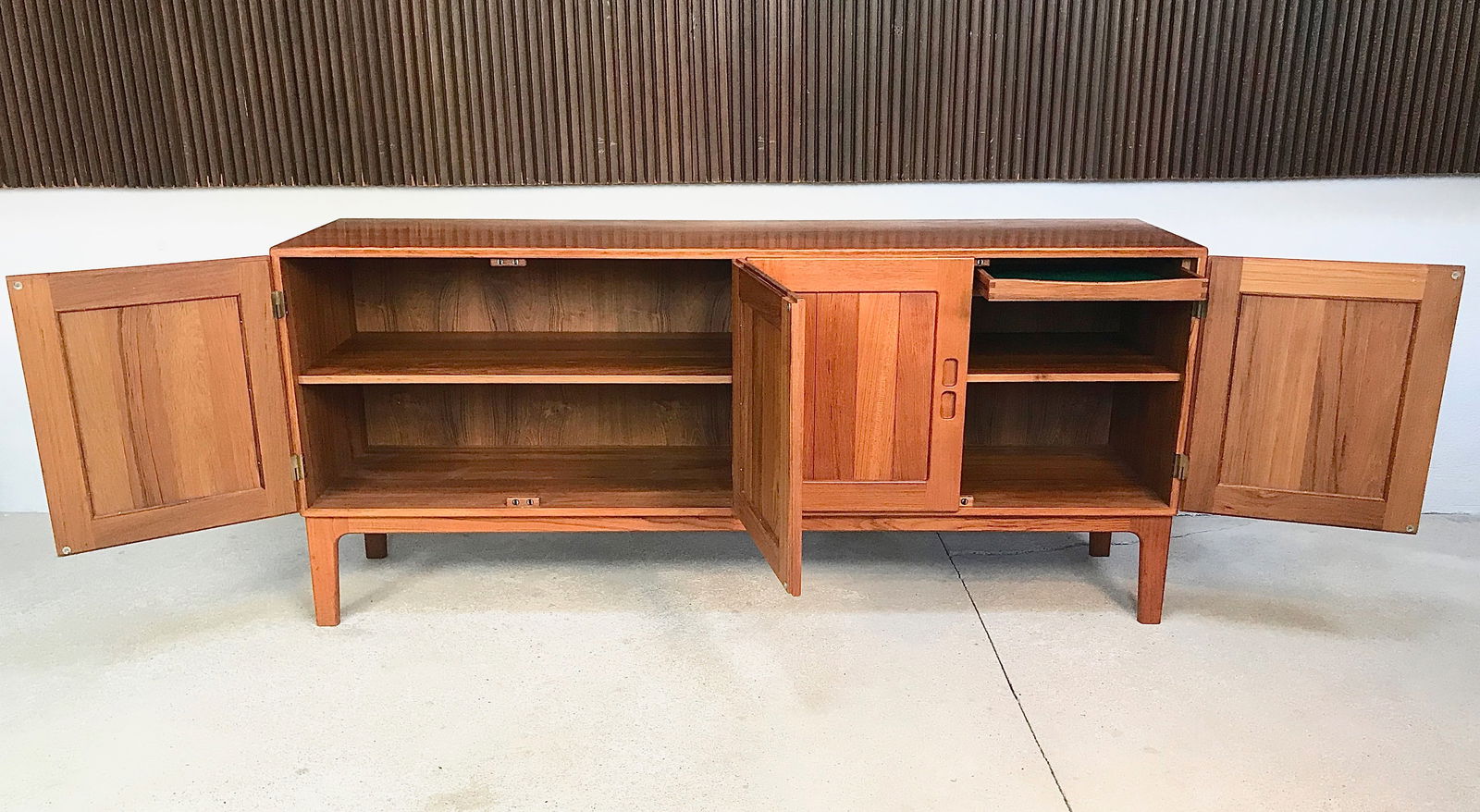 Vintage Danish Solid Teak Sideboard, 1960s - 4
