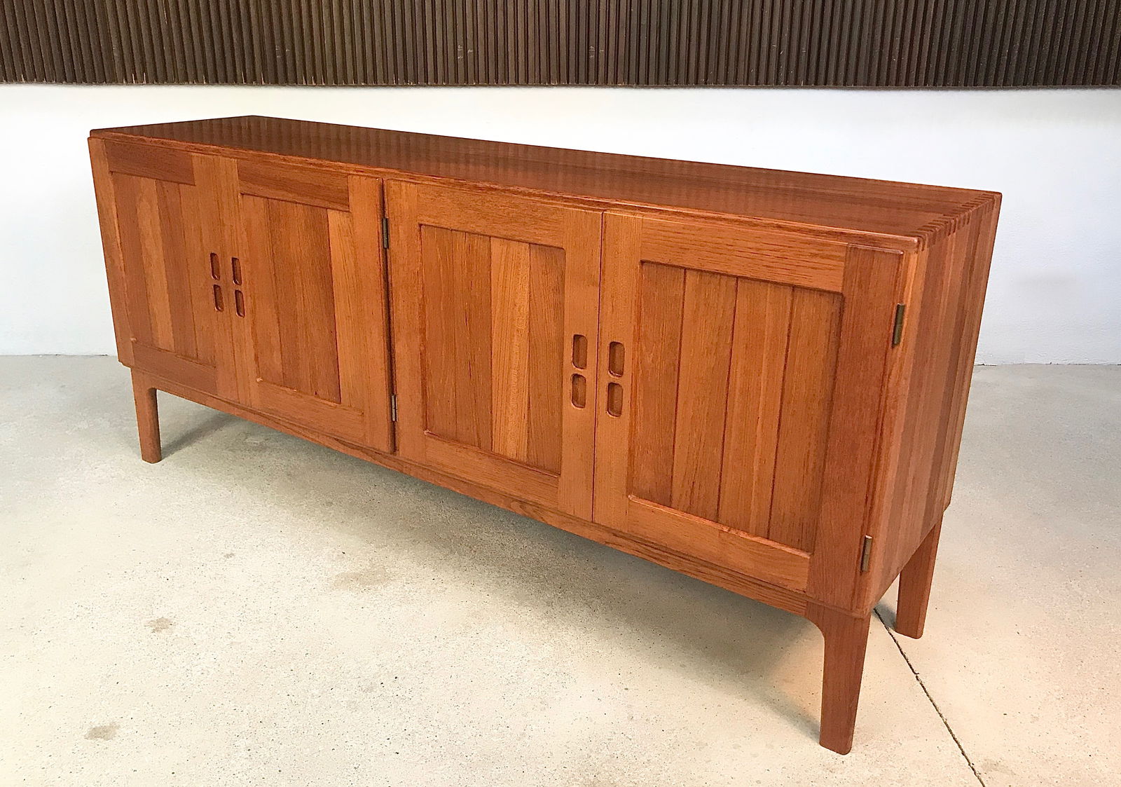 Vintage Danish Solid Teak Sideboard, 1960s - 5