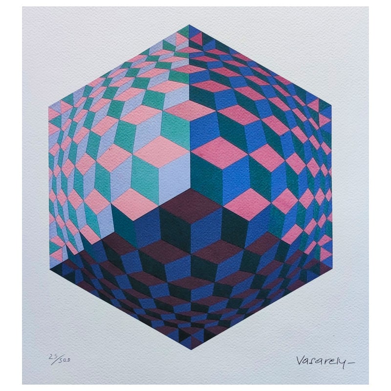 Victor Vasarely, Op Art Composition, 1970s, Lithograph - 2