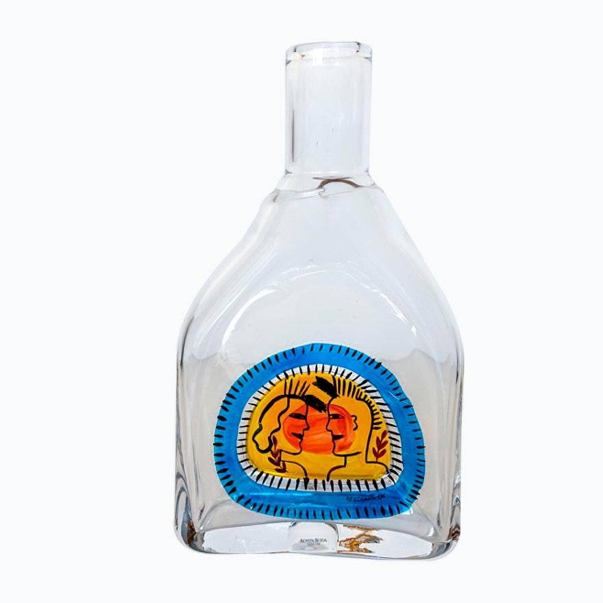 Vase by Ulrica Hydman-Vallien for Kosta Boda: Very special Swedish hand painted Indian Summer vase hand painted and signed on the bottom Kosta Botta Ulrica Hydman-Vallien 80022 Country of Manufacture: Sweden Design Period: from 2000 Production