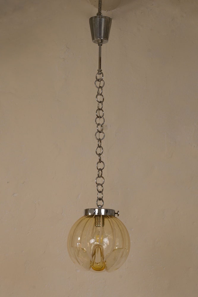 Pendant Light With Murano Blown Glass Globe, Italy - 13