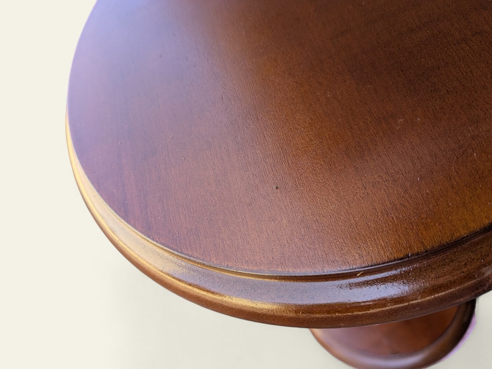 Hand-Turned Plant Stand in Real Wood, 1960s - 12