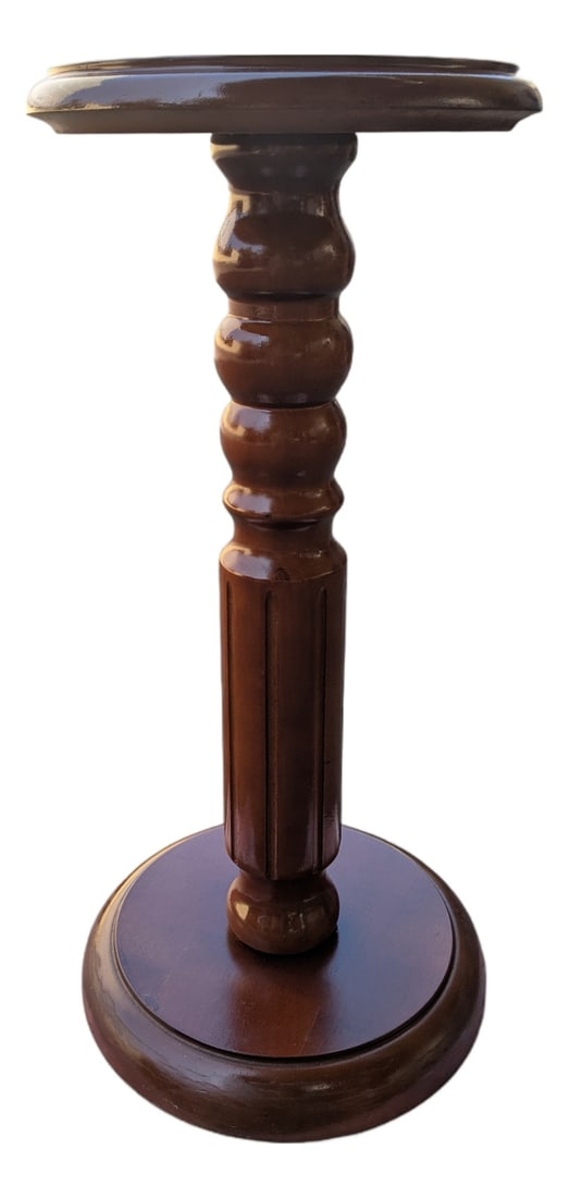 Hand-Turned Plant Stand in Real Wood, 1960s (1 of 13)