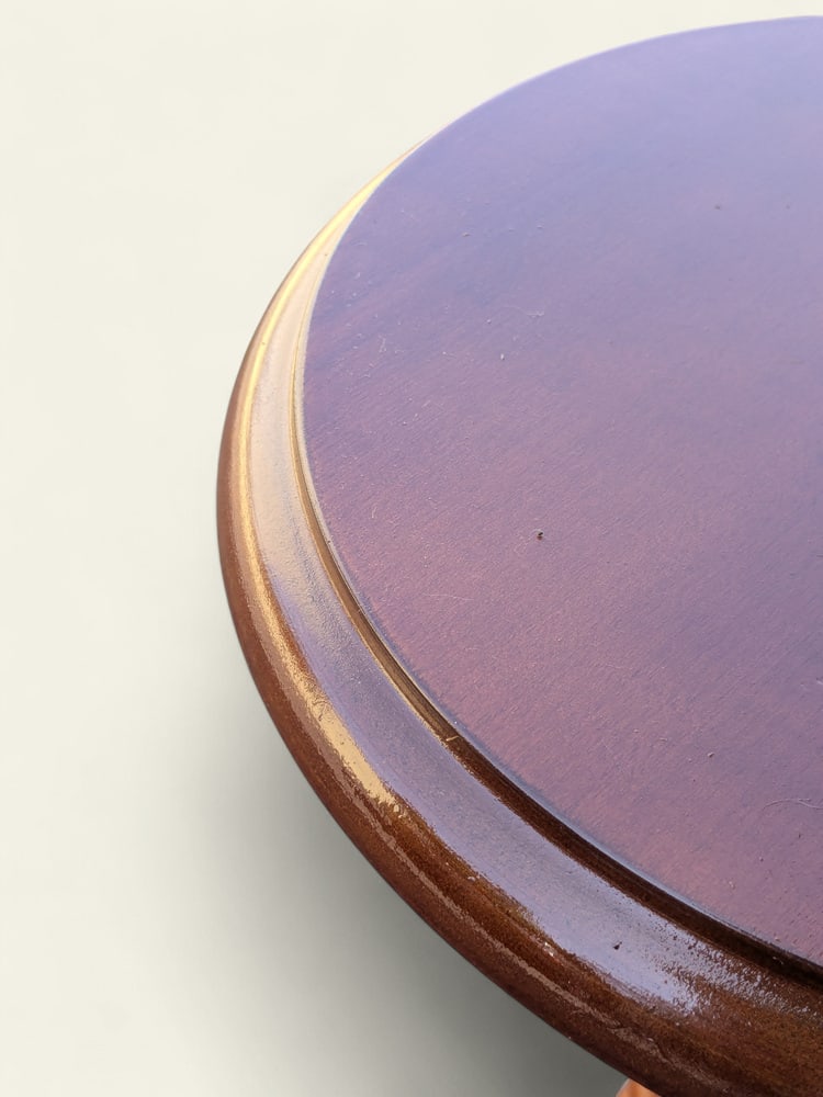 Hand-Turned Plant Stand in Real Wood, 1960s - 5