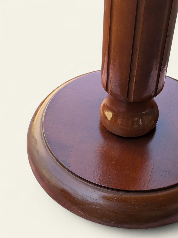Hand-Turned Plant Stand in Real Wood, 1960s - 8