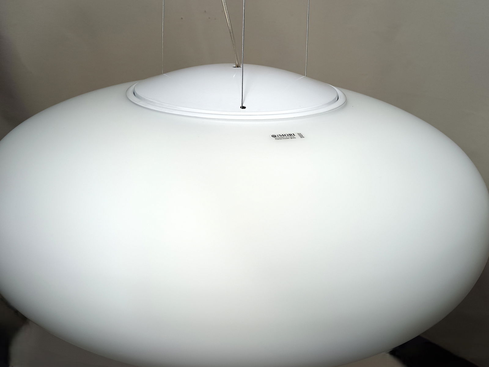 Large Pendant Light in Murano Opaline Glass, 1990s - 16