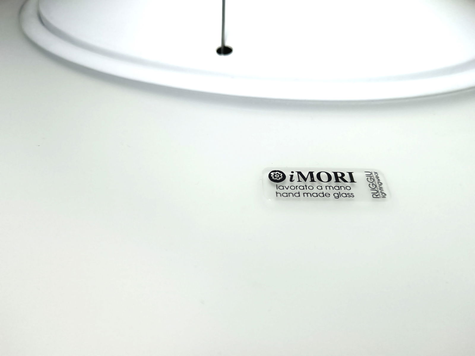 Large Pendant Light in Murano Opaline Glass, 1990s - 4