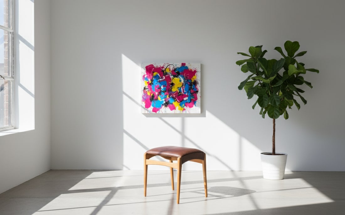 Mid-Century Beech Stool, Denmark, 1950s - 2