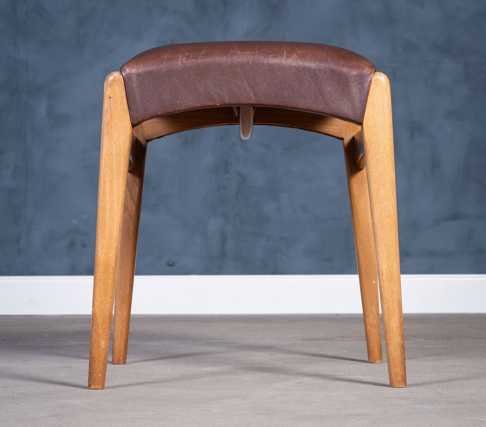 Mid-Century Beech Stool, Denmark, 1950s - 6