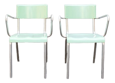 Set of Vintage Italian Armchairs in Formica, 1950s (1 of 6)