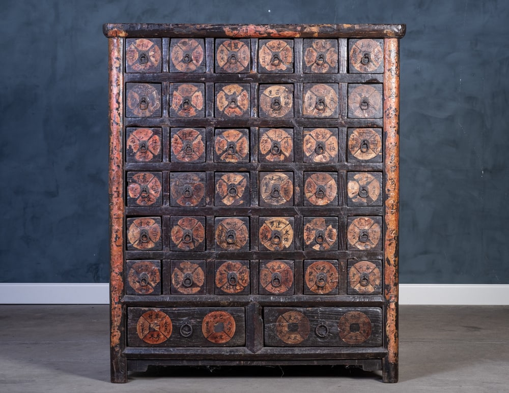 Antique Chinese Medicine Cabinet, 1930s - 6